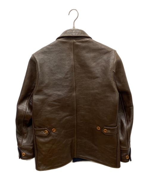 COLIMBO（コリンボ）COLIMBO (コリンボ) STOCKMANS' LEATHER COAT -30's ストックマンズレザーコート ジャケット ブラウン サイズ:40の古着・服飾アイテム