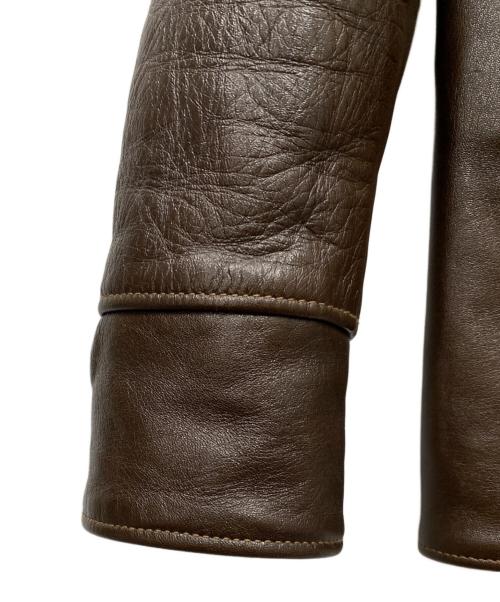 COLIMBO（コリンボ）COLIMBO (コリンボ) STOCKMANS' LEATHER COAT -30's ストックマンズレザーコート ジャケット ブラウン サイズ:40の古着・服飾アイテム