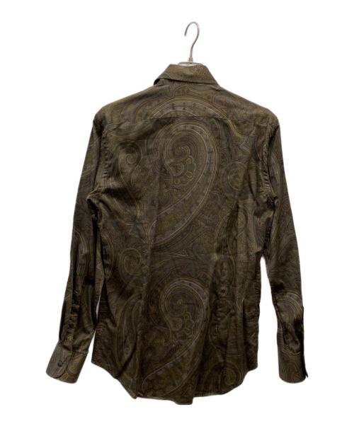 ETRO（エトロ）ETRO (エトロ) 総柄シャツ ブラウン サイズ:Mの古着・服飾アイテム