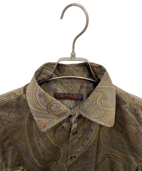 ETRO（エトロ）ETRO (エトロ) 総柄シャツ ブラウン サイズ:Mの古着・服飾アイテム