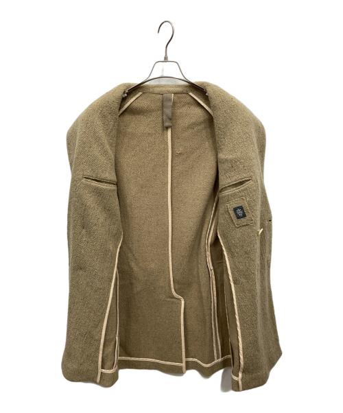 eleventy（イレブンティ）eleventy (イレブンティ) ツイードウール ダブルチェスター コート ベージュ サイズ:50の古着・服飾アイテム