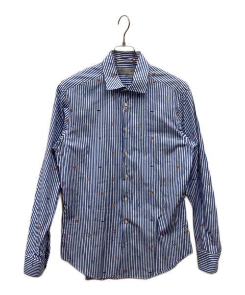 ETRO（エトロ）ETRO (エトロ) ストライプシャツ ブルー サイズ:SIZE 41の古着・服飾アイテム
