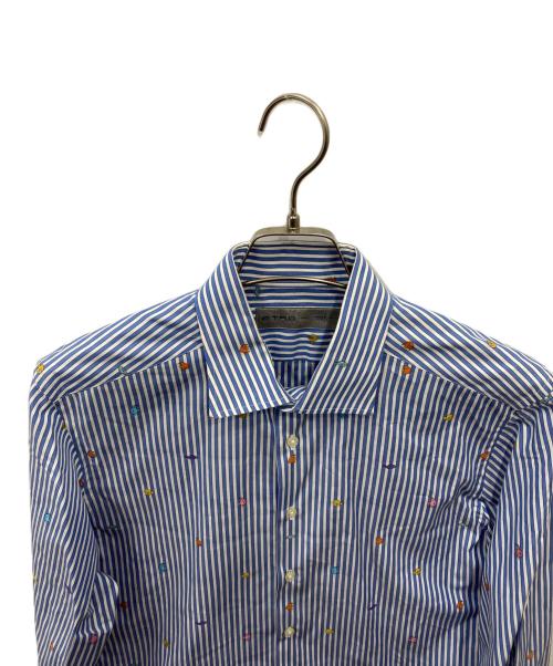 ETRO（エトロ）ETRO (エトロ) ストライプシャツ ブルー サイズ:SIZE 41の古着・服飾アイテム