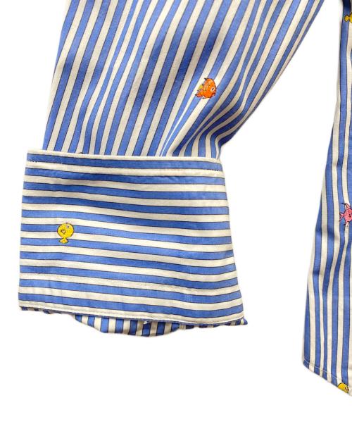 ETRO（エトロ）ETRO (エトロ) ストライプシャツ ブルー サイズ:SIZE 41の古着・服飾アイテム