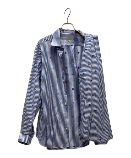 ETRO（エトロ）ETRO (エトロ) ストライプシャツ ブルー サイズ:SIZE 41の古着・服飾アイテム