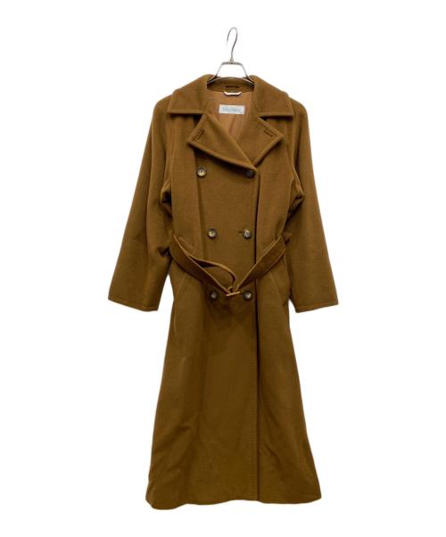 MaxMara（マックスマーラ）MaxMara (マックスマーラ) カシミヤ混ロングコート ブラウン サイズ:SIZE 38の古着・服飾アイテム