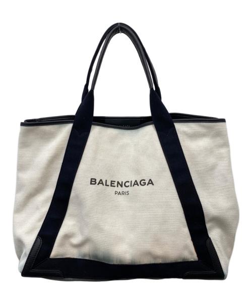 BALENCIAGA（バレンシアガ）BALENCIAGA (バレンシアガ) CABAS カバ キャンバストートバッグ ホワイトの古着・服飾アイテム