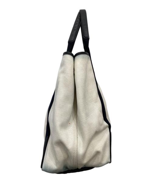 BALENCIAGA（バレンシアガ）BALENCIAGA (バレンシアガ) CABAS カバ キャンバストートバッグ ホワイトの古着・服飾アイテム