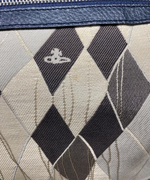 Vivienne Westwood（ヴィヴィアンウエストウッド）Vivienne Westwood (ヴィヴィアンウエストウッド) アーガイルオーブモチーフショルダーバッグ ベージュの古着・服飾アイテム