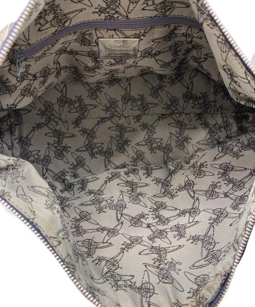 Vivienne Westwood（ヴィヴィアンウエストウッド）Vivienne Westwood (ヴィヴィアンウエストウッド) アーガイルオーブモチーフショルダーバッグ ベージュの古着・服飾アイテム