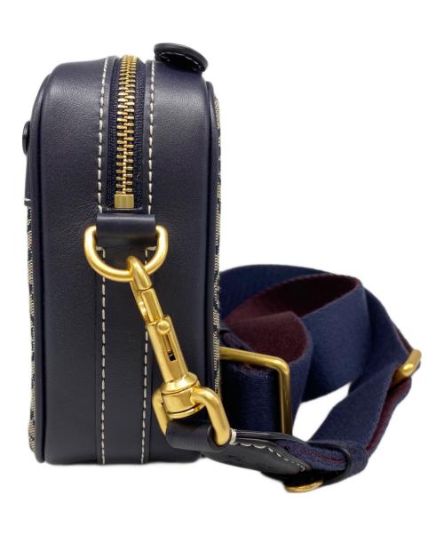 TORY BURCH（トリーバーチ）TORY BURCH (トリーバーチ) Tモノグラム ジャガード ショルダーバッグ ベージュ×ネイビーの古着・服飾アイテム