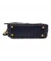 中古・古着 TORY BURCH (トリーバーチ) Tモノグラム ジャガード ショルダーバッグ ベージュ×ネイビー：8000円