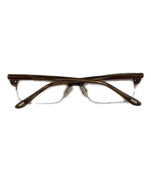 TOM FORD（トムフォード）TOM FORD (トムフォード) ハーフリム 伊達眼鏡 ブラウン サイズ:54□18-140の古着・服飾アイテム