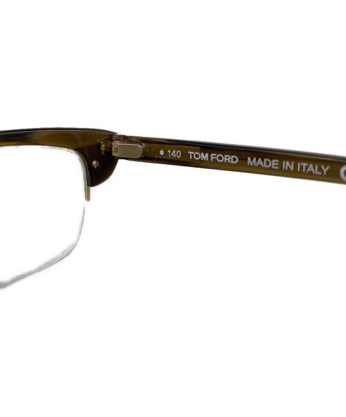 TOM FORD（トムフォード）TOM FORD (トムフォード) ハーフリム 伊達眼鏡 ブラウン サイズ:54□18-140の古着・服飾アイテム