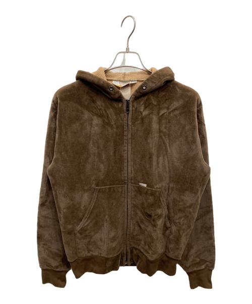 CarHartt（カーハート）CarHartt (カーハート) 80〜90sベロアパーカー ブラウン サイズ:Mの古着・服飾アイテム