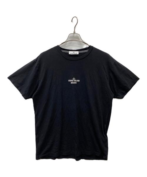 STONE ISLAND（ストーンアイランド）STONE ISLAND (ストーンアイランド) ARCHIVIO プリントTシャツ ブラック サイズ:XXLの古着・服飾アイテム