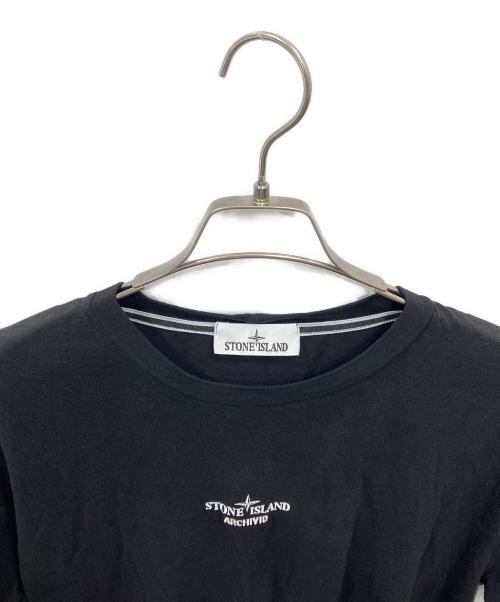 STONE ISLAND（ストーンアイランド）STONE ISLAND (ストーンアイランド) ARCHIVIO プリントTシャツ ブラック サイズ:XXLの古着・服飾アイテム