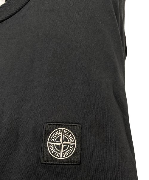 STONE ISLAND（ストーンアイランド）STONE ISLAND (ストーンアイランド) ロゴワッペンTシャツ ブラック サイズ:XXLの古着・服飾アイテム