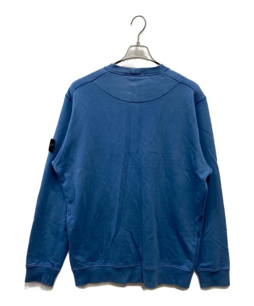 STONE ISLAND（ストーンアイランド）STONE ISLAND (ストーンアイランド) バッジワッペン付 スエットトレーナー クルーネックスウェット ブルー サイズ:XXLの古着・服飾アイテム