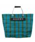 MARNI（マルニ）の古着「フラワーカフェトートバッグ」｜ブルー×グリーン