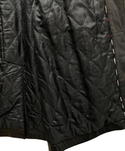 BURBERRY（バーバリー）BURBERRY (バーバリー) ラビットファーラムレザーコート ブラック サイズ:Lの古着・服飾アイテム