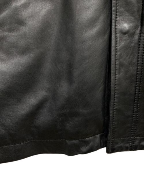 BURBERRY（バーバリー）BURBERRY (バーバリー) ラビットファーラムレザーコート ブラック サイズ:Lの古着・服飾アイテム
