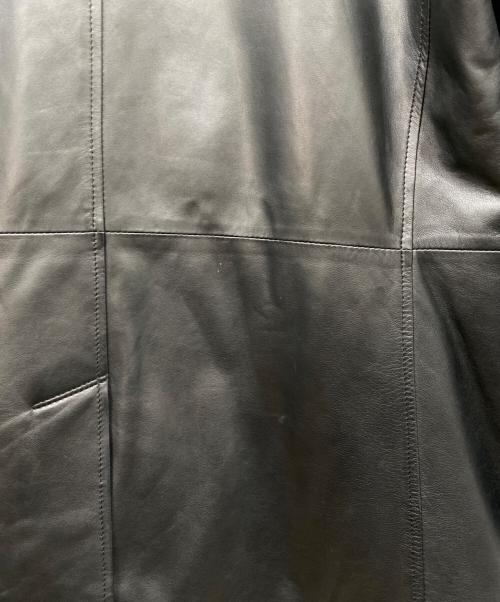 BURBERRY（バーバリー）BURBERRY (バーバリー) ラビットファーラムレザーコート ブラック サイズ:Lの古着・服飾アイテム