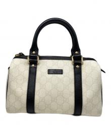 GUCCI（グッチ）の古着「ミニボストンバッグ」｜ホワイト×ブラック