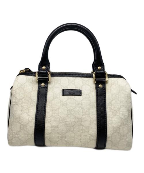 GUCCI（グッチ）GUCCI (グッチ) ミニボストンバッグ ホワイト×ブラックの古着・服飾アイテム