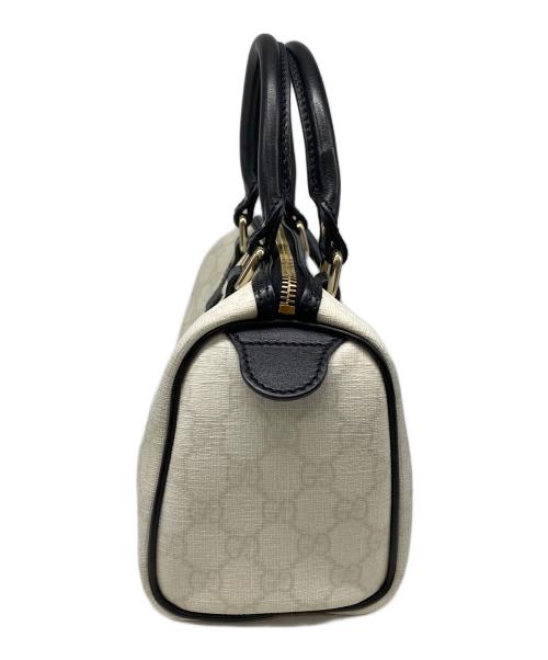 GUCCI（グッチ）GUCCI (グッチ) ミニボストンバッグ ホワイト×ブラックの古着・服飾アイテム