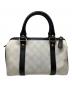 GUCCI (グッチ) ミニボストンバッグ ホワイト×ブラック：30000円