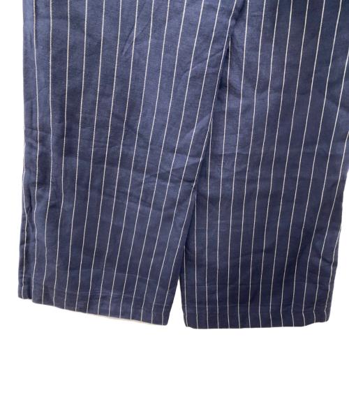 RALPH LAUREN（ラルフローレン）RALPH LAUREN (ラルフローレン) ウールリネン混ストライプパンツ ブラック サイズ:6の古着・服飾アイテム