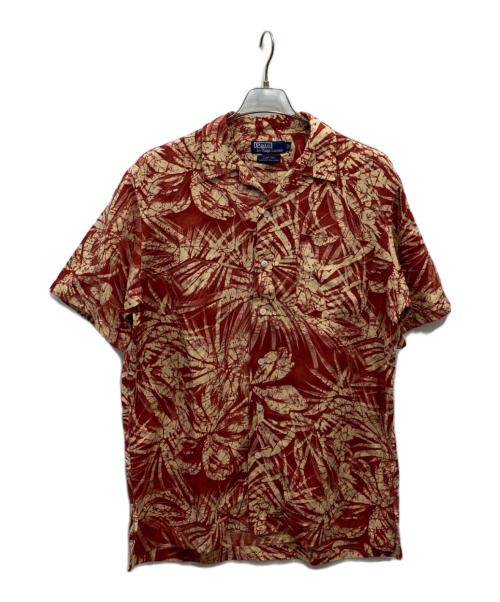 POLO RALPH LAUREN（ポロ・ラルフローレン）POLO RALPH LAUREN (ポロ・ラルフローレン) 90sオープンカラーシルクリネンシャツ オレンジ サイズ:Mの古着・服飾アイテム