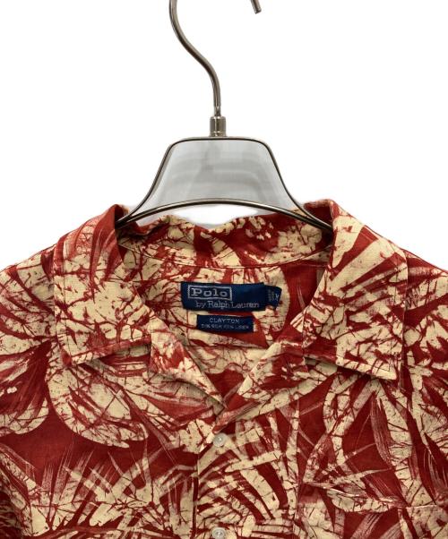 POLO RALPH LAUREN（ポロ・ラルフローレン）POLO RALPH LAUREN (ポロ・ラルフローレン) 90sオープンカラーシルクリネンシャツ オレンジ サイズ:Mの古着・服飾アイテム