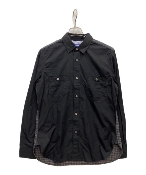 COMME des GARCONS JUNYA WATANABE MAN（コム デ ギャルソン ジュンヤ ワタナベ マン）COMME des GARCONS JUNYA WATANABE MAN (コム デ ギャルソン ジュンヤ ワタナベ マン) コットン/ウール切替シャツ ブラック サイズ:Sの古着・服飾アイテム