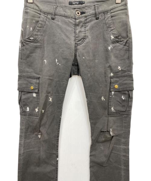 UNDERCOVERISM（アンダーカバーイズム）UNDERCOVERISM (アンダーカバーイズム) hysterics (ヒステリックス) ペイント加工カーゴデニムパンツ グレー サイズ:1の古着・服飾アイテム