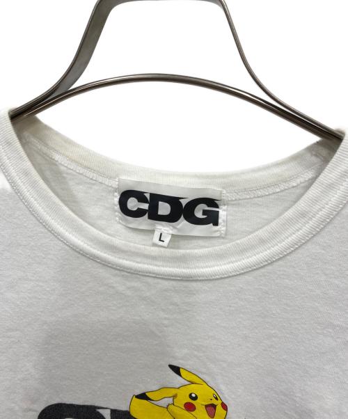 CDG（シーディージー）CDG (シーディージー) pokemon (ポケモン) ピカチュウロングスリーブカットソー ホワイト サイズ:Lの古着・服飾アイテム