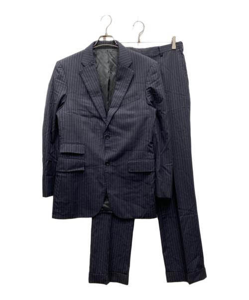 BURBERRY BLACK LABEL（バーバリーブラックレーベル）BURBERRY BLACK LABEL (バーバリーブラックレーベル) ストライプ セットアップスーツ ネイビー サイズ:Lの古着・服飾アイテム