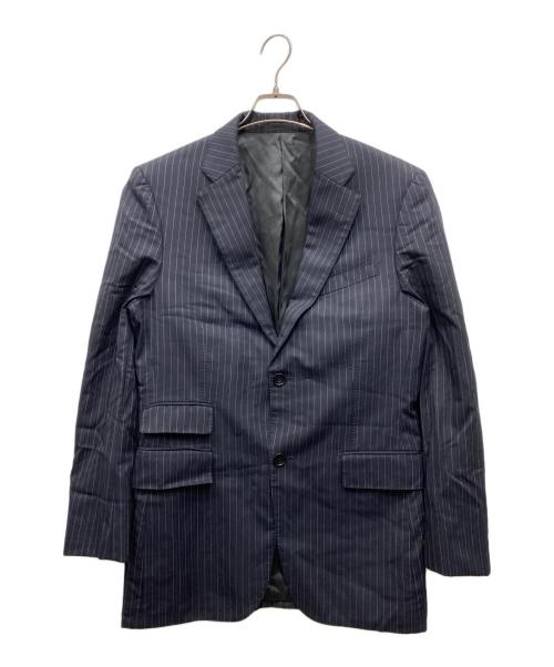 BURBERRY BLACK LABEL（バーバリーブラックレーベル）BURBERRY BLACK LABEL (バーバリーブラックレーベル) ストライプ セットアップスーツ ネイビー サイズ:Lの古着・服飾アイテム