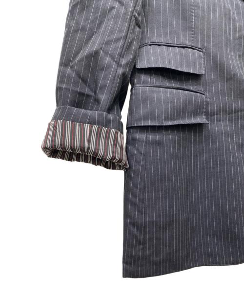 BURBERRY BLACK LABEL（バーバリーブラックレーベル）BURBERRY BLACK LABEL (バーバリーブラックレーベル) ストライプ セットアップスーツ ネイビー サイズ:Lの古着・服飾アイテム