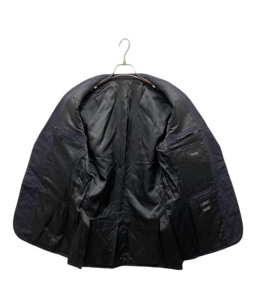 BURBERRY BLACK LABEL（バーバリーブラックレーベル）BURBERRY BLACK LABEL (バーバリーブラックレーベル) ストライプ セットアップスーツ ネイビー サイズ:Lの古着・服飾アイテム
