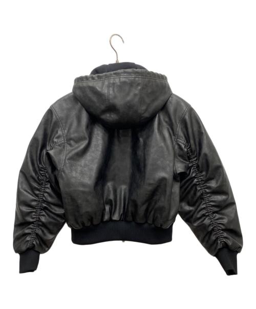 adidas（アディダス）adidas (アディダス) FAUX LEATHER JACKET ブラック サイズ:Sの古着・服飾アイテム