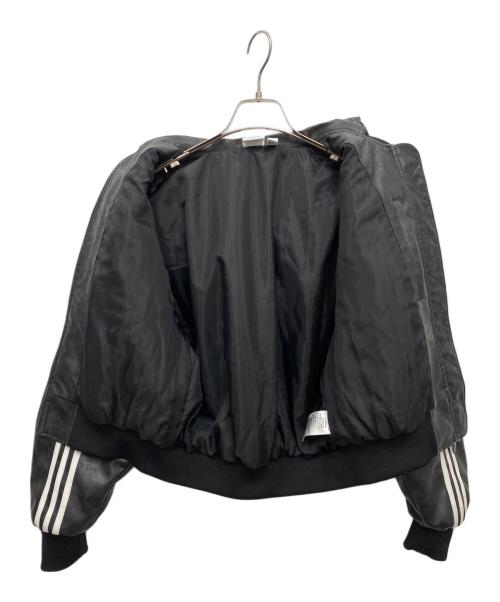 adidas（アディダス）adidas (アディダス) FAUX LEATHER JACKET ブラック サイズ:Sの古着・服飾アイテム