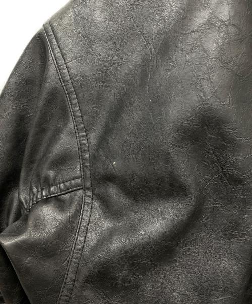 adidas（アディダス）adidas (アディダス) FAUX LEATHER JACKET ブラック サイズ:Sの古着・服飾アイテム