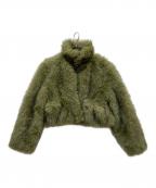 LAGUA GEMラグアジェム）の古着「POCKET POINT FAUX FUR JACKET」｜グリーン
