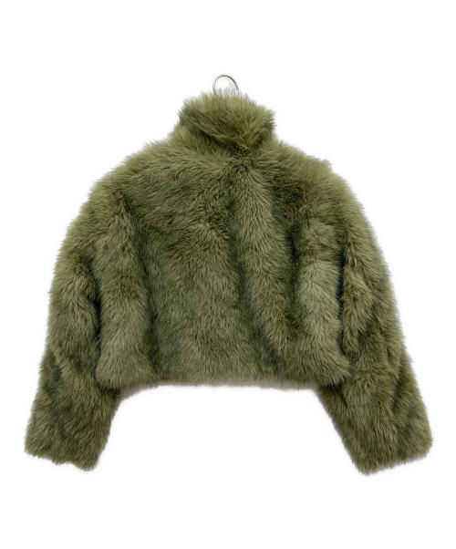 LAGUA GEM（ラグアジェム）LAGUA GEM (ラグアジェム) POCKET POINT FAUX FUR JACKET グリーン サイズ:sの古着・服飾アイテム