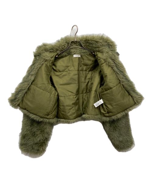 LAGUA GEM（ラグアジェム）LAGUA GEM (ラグアジェム) POCKET POINT FAUX FUR JACKET グリーン サイズ:sの古着・服飾アイテム