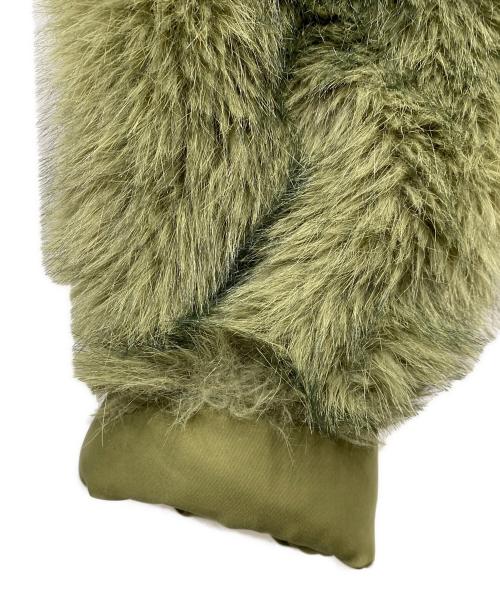 LAGUA GEM（ラグアジェム）LAGUA GEM (ラグアジェム) POCKET POINT FAUX FUR JACKET グリーン サイズ:sの古着・服飾アイテム