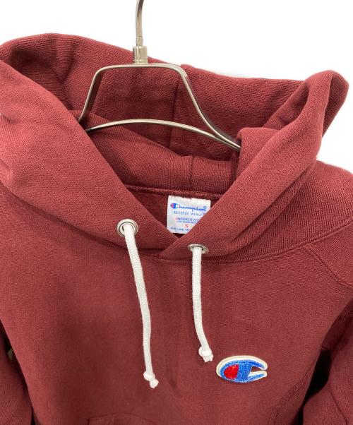 Champion REVERSE WEAVE（チャンピオン リバース ウィーブ）Champion REVERSE WEAVE (チャンピオン リバース ウィーブ) UNDERCOVER (アンダーカバー) 25AW リバースウィーブ(R) フーデッドスウェットシャツ ブラウン サイズ:Lの古着・服飾アイテム