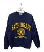 A BATHING APEアベイシングエイプ）の古着「College Graphic Crewneck」｜ネイビー